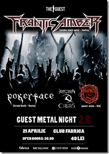 Afis - Guest Metal Night 2.0 - 21 aprilie
