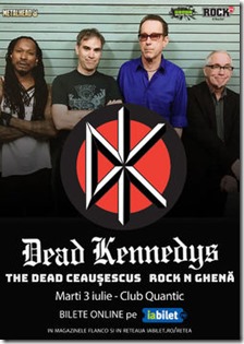 Dead Kennedys pe 3 Iulie în Quantic din București