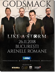Concert Godsmack la Arenele Romane pe 26 Noiembrie
