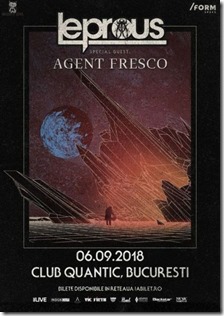 Leprous & Agent Fresco &icirc;n Quantic pe 6 Septembrie