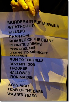 Setlist Iron Maiden